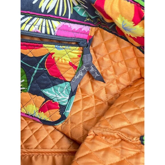 Vera Bradley Jazzy Blooms Quilted Large Tote Bag Colorful Floral & Dual Handles - Picture 10 of 14